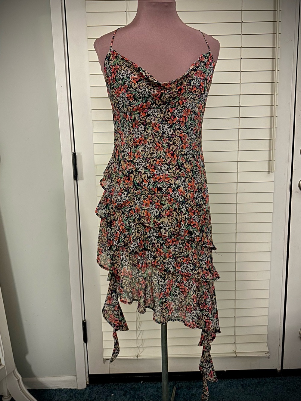 AFRM Floral Asymmetrical Dress - Multicolor - Picture 5 of 8